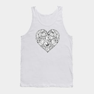 valentine pattern Tank Top